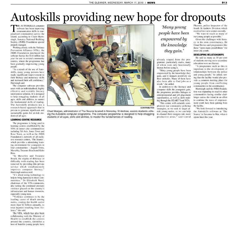 Autoskills providing new hope for dropouts