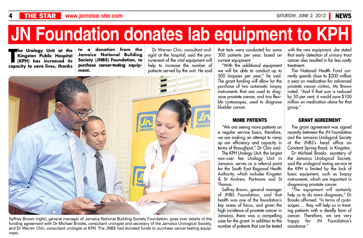 JN Foundation donates lab equipment to KPH