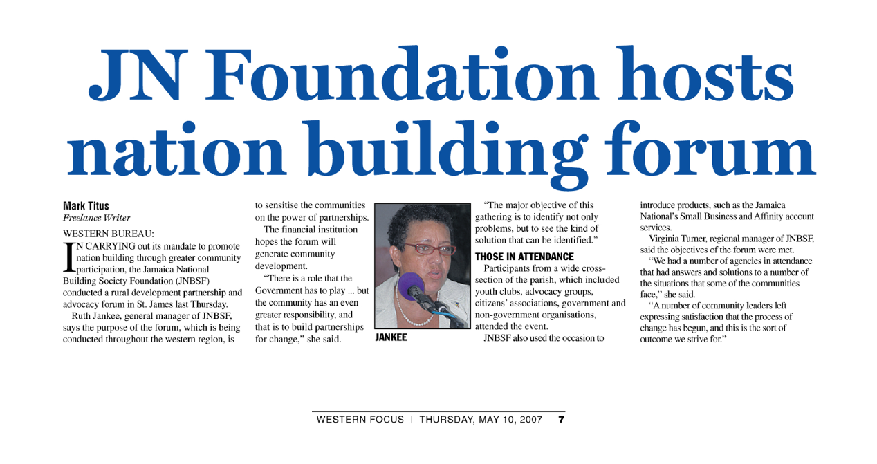 JN Foundation hosts nation building forum