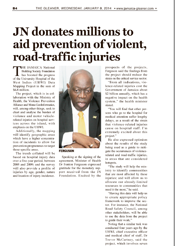 JN donates millions to aids prevention of violent, road-traffic injuries