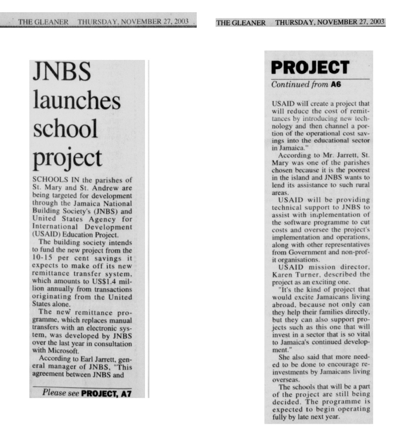 JNBS launches school project
