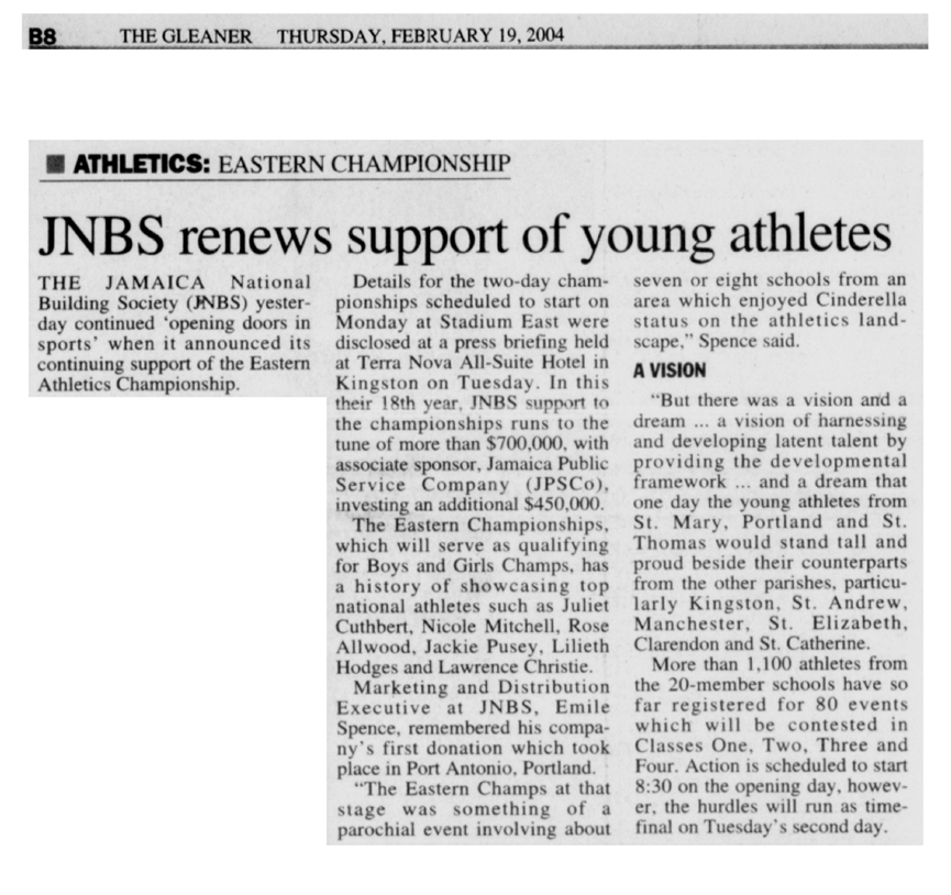 JNBS renews support of young athletes