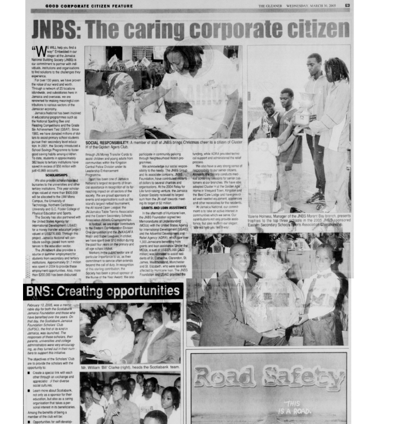 JNBS:The caring corporate citizen 2005
