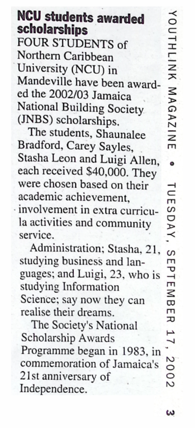 NCU students awarded scholarships – YouthLink Magazine