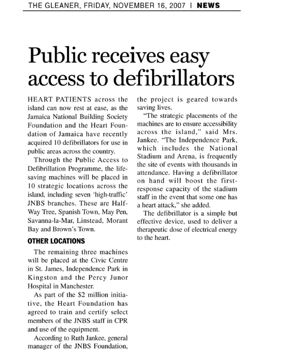 Public receives easy access to defibrillators