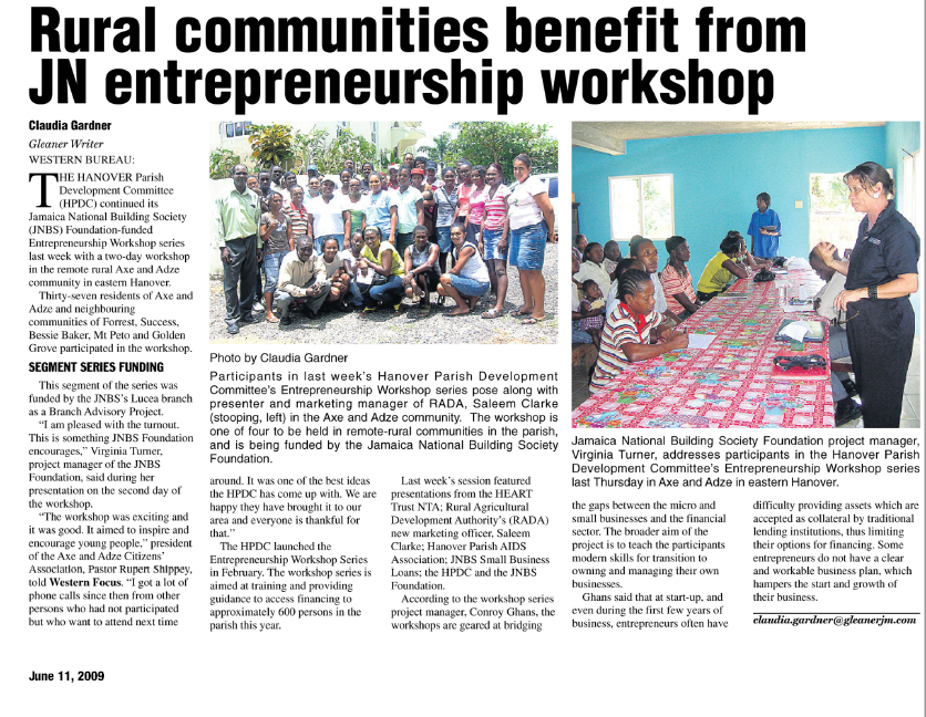 Rural communities benefit from JN entrepreneurship workshop