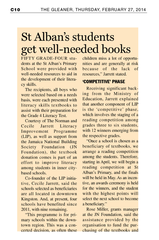 St Alban’s students gets well needed books