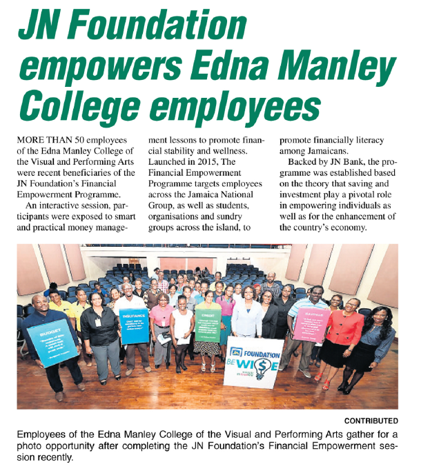 JN Foundation empowers Edna Manley College employees