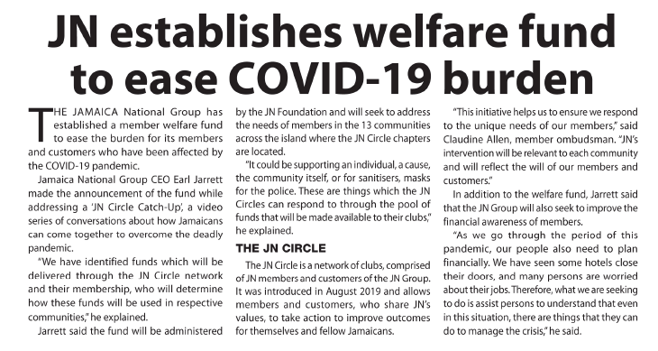 JN establishes welfare fund to ease COVID-19 burden