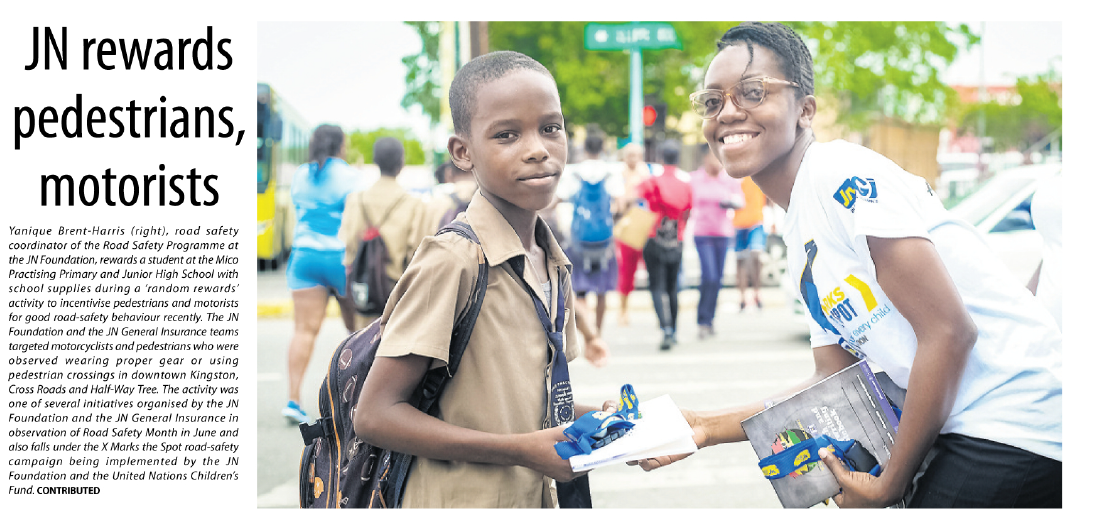 JN rewards pedestrians, motorists