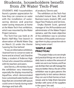 Students, householders benefit from JN Water-Tech Fest